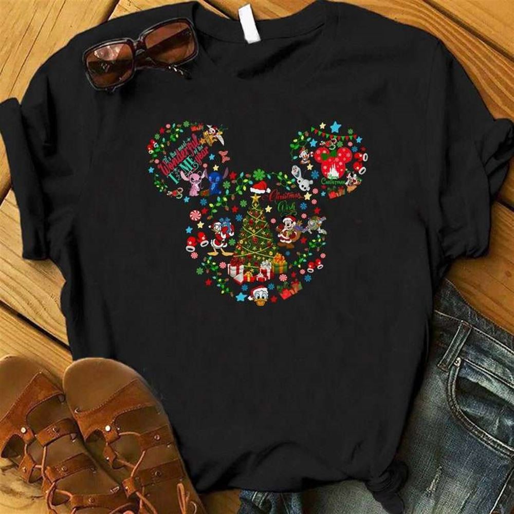 Mickey Head Christmas T Shirt