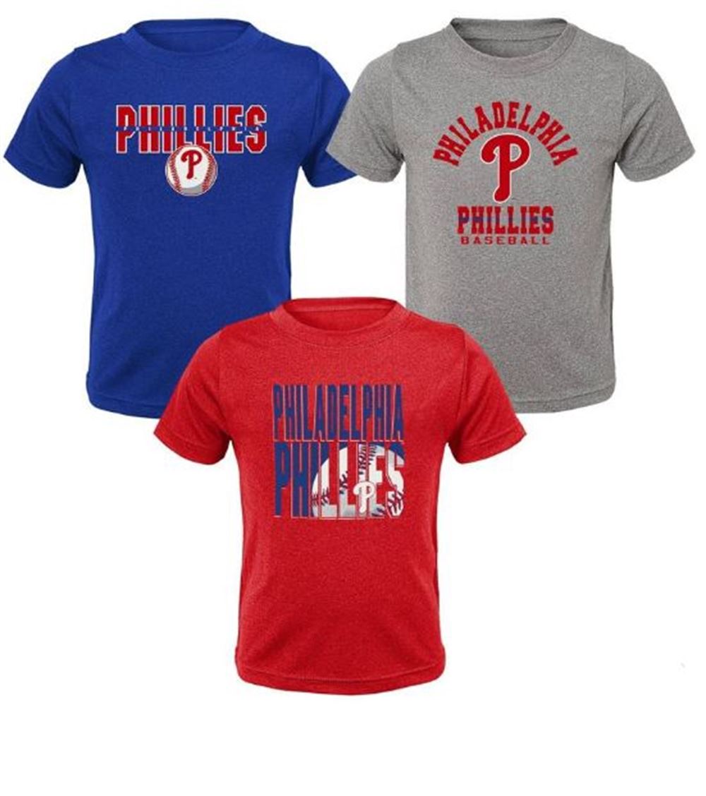 Mlb Philadelphia Phillies Toddler Boys 3pk T-shirt