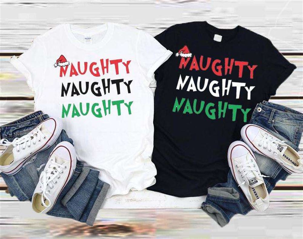 Naughty Naughty Naughty Grinch Christmas Classic Unisex T Shirt