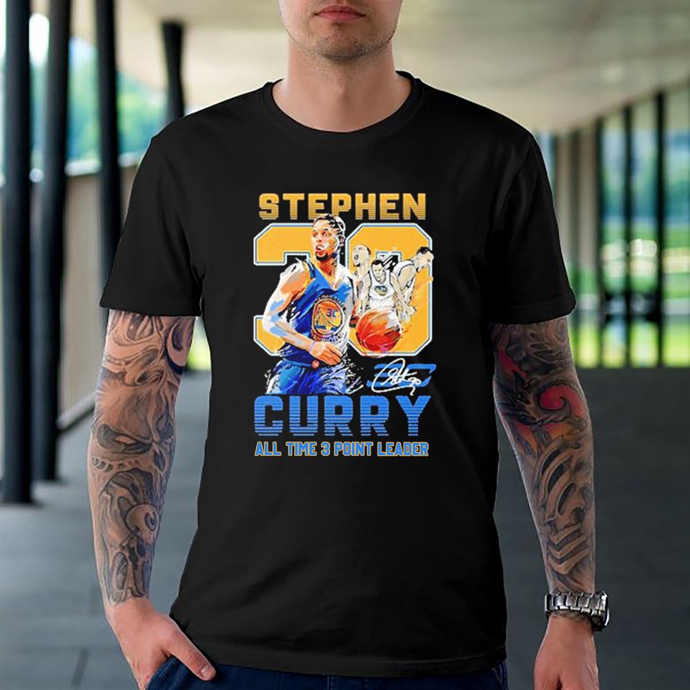 Nba 3 Point Leaders Stephen Curry T-shirt Stephen Curry All Time 3pt Leader Shirt Unisex Short Sleeve Classic Tee