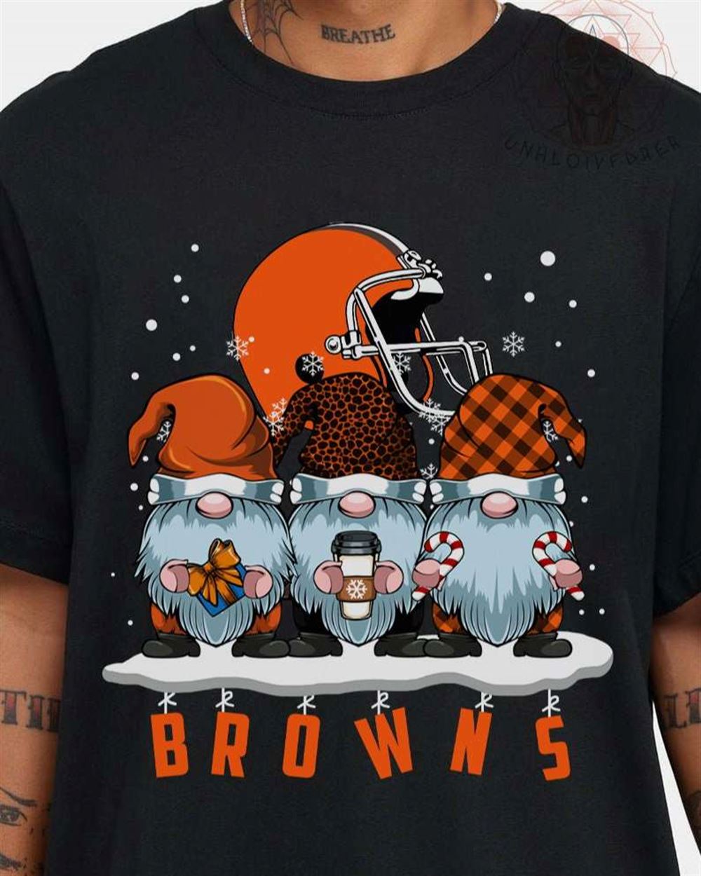 Nfl Cleveland Browns Gnomes Merry Christmas Vintage Shirt