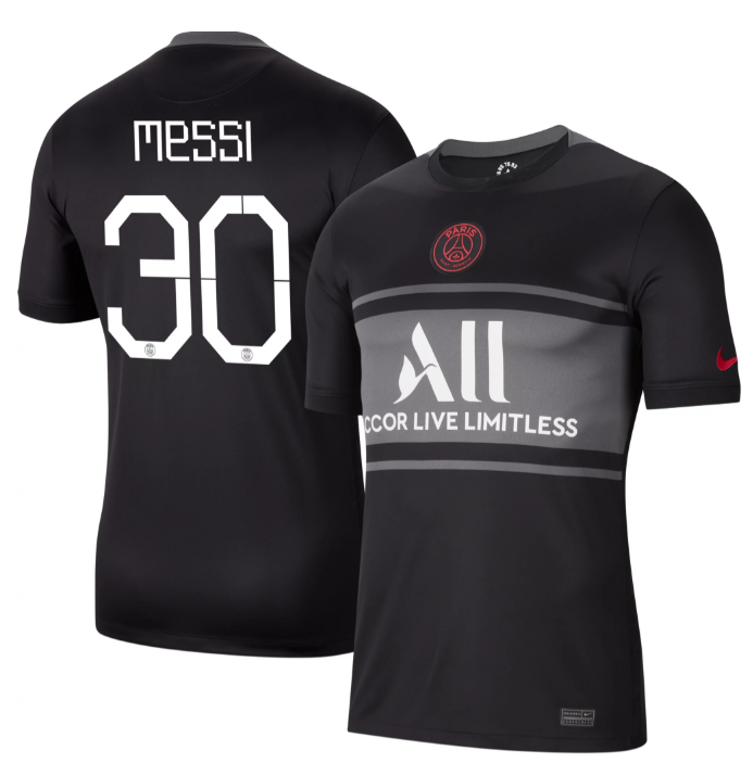 Nike Mens Paris Saint-germain 21 Lionel Messi Breathe Stadium Third Replica Jersey