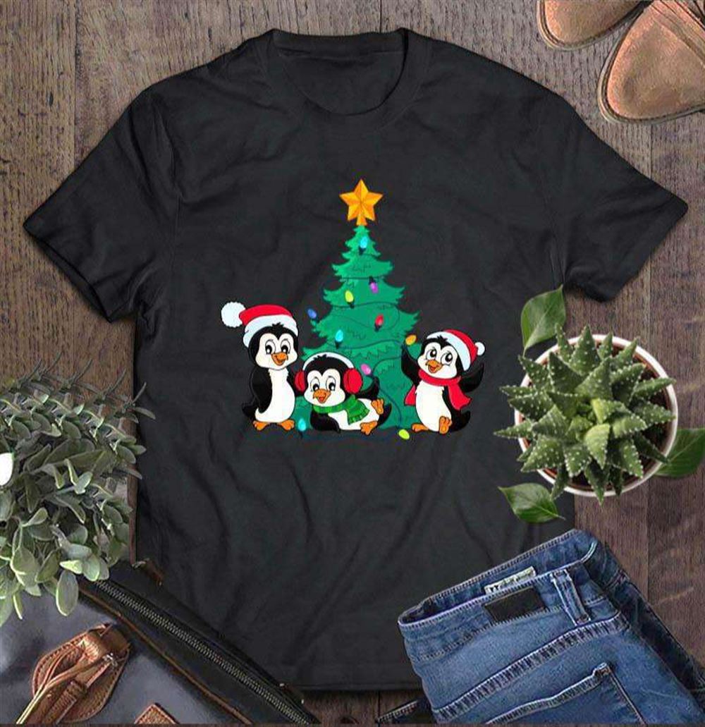 Penguin Lover Christmas Tree T-shirt