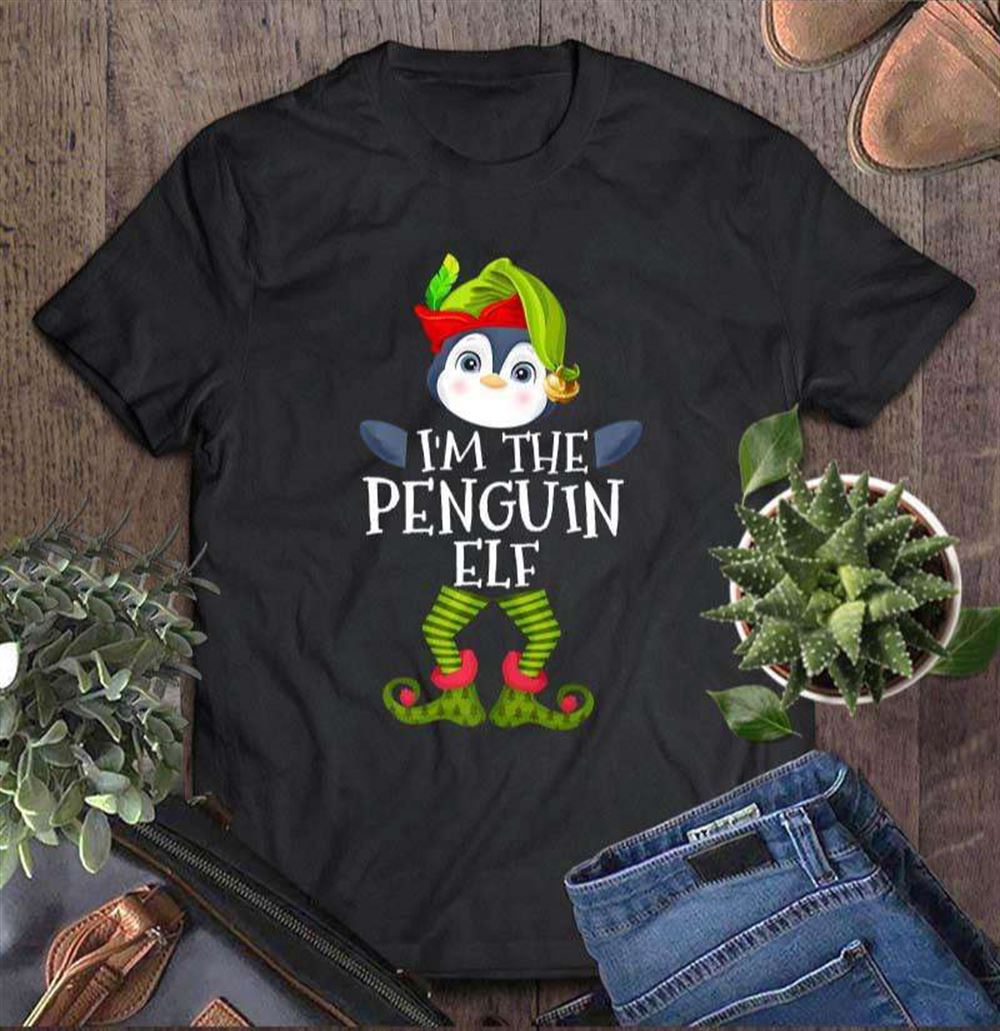 Penguin Lover S Family Matching Christmas Elf Costume Pajama Premium T-shirt