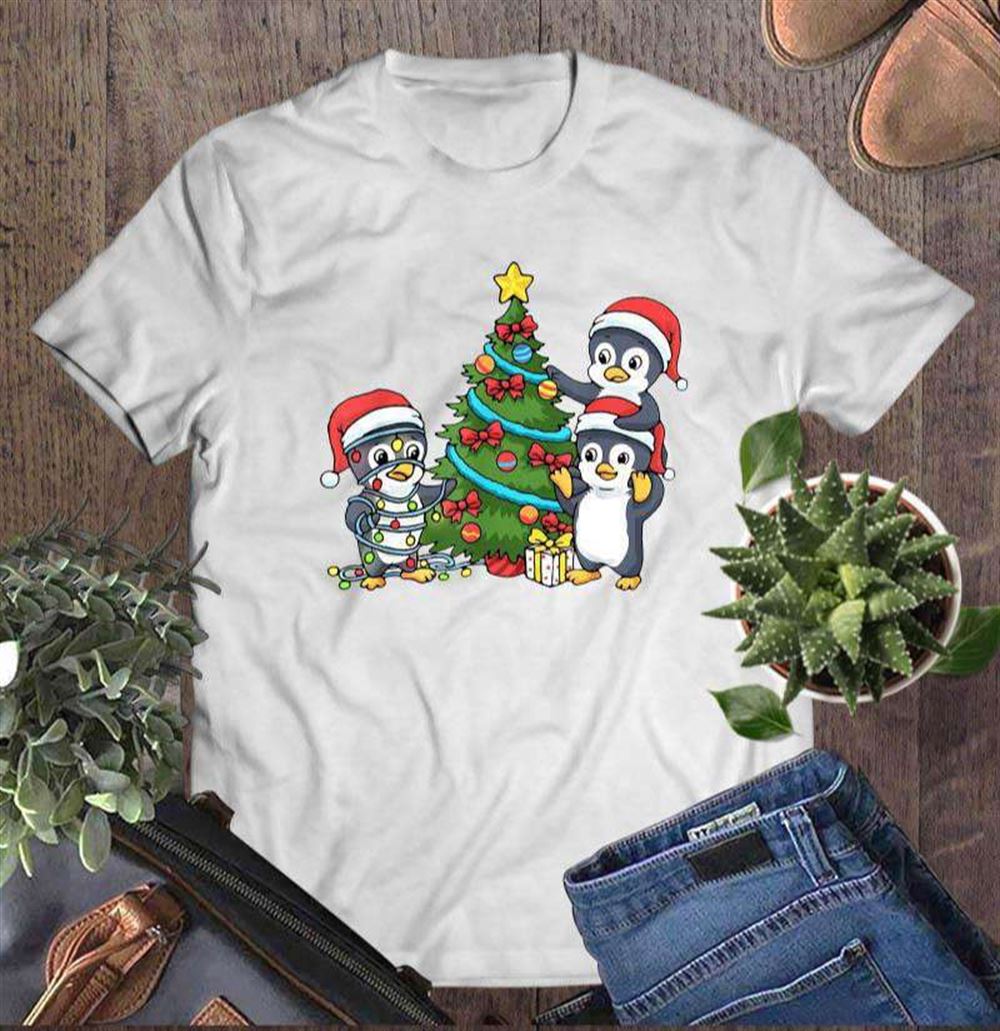 Penguins Christmas Tree T-shirt