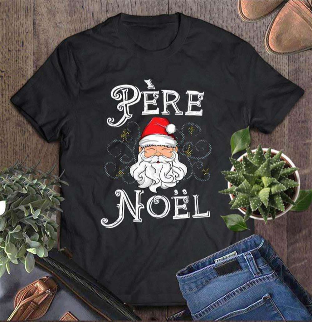 Pere Noel Santa Claus French France Christmas Xmas Retro T-shirt