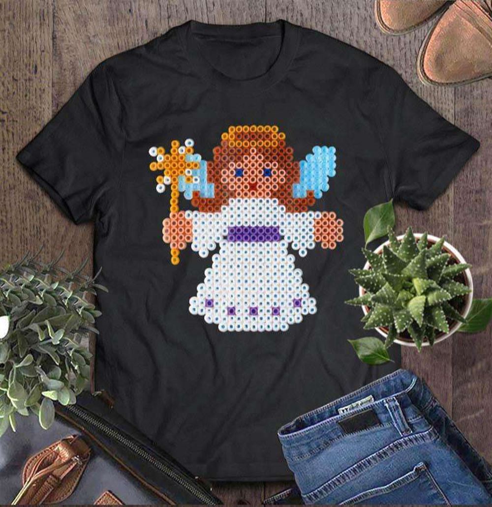 Perler Beads Christmas Angel Gif For Perlers Lovers T-shirt