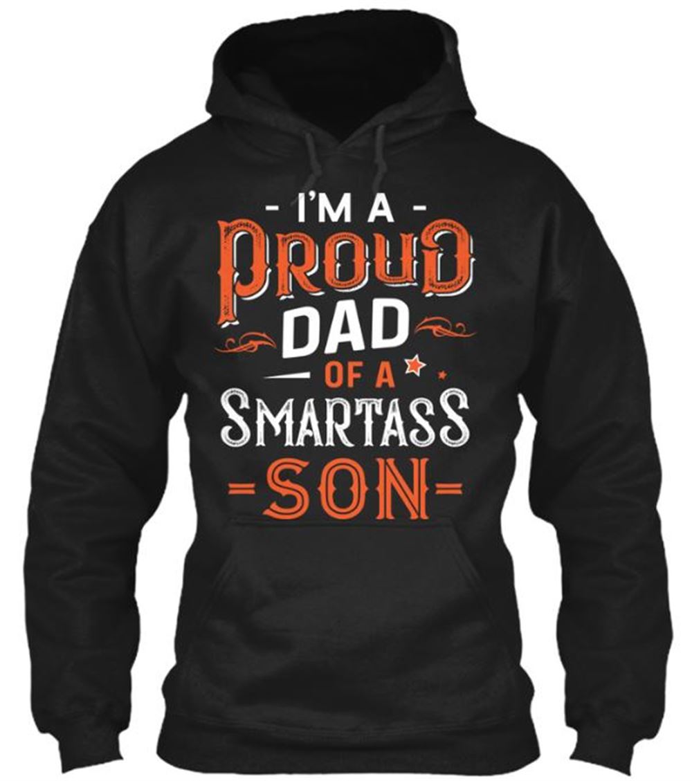 Proud Dad Of Smartass Son Classic Pullover Hoodie