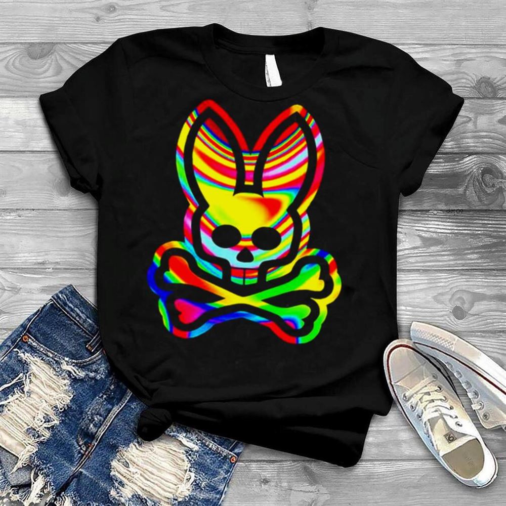 Psychedelic Bunny Psycho Bunny T Shirt Unisex Short Sleeve Classic Tee