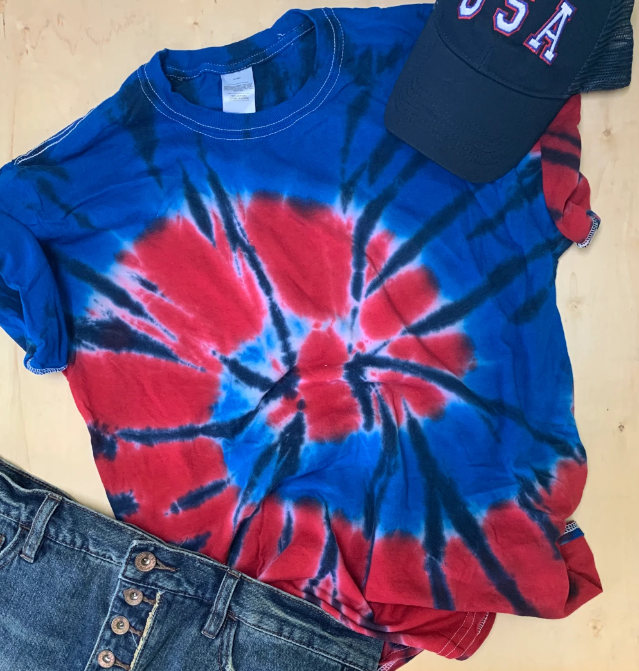 Red White And Blue Tie Dye Shirt Usa 4th Of July Tie Dye Shirt