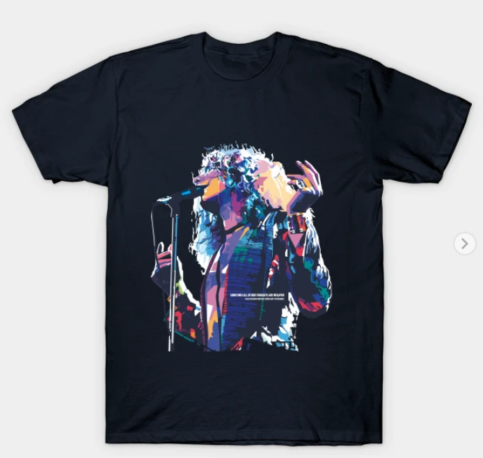 Robert Plant In Wpap Style T-shirt Robert Plant T-shirt Robert Plant Popart Style