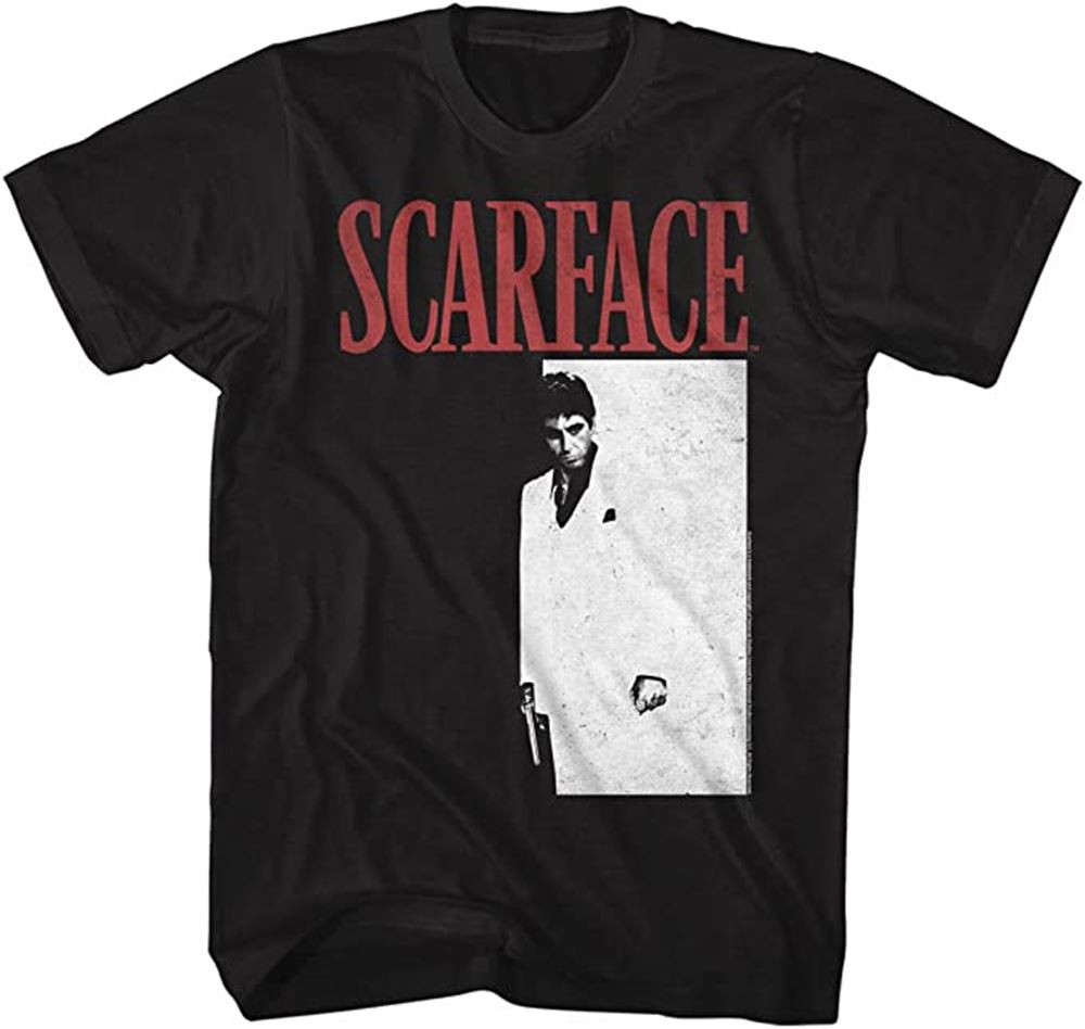 Scarface Mens Meng T-shirt Scarface Faded T-shirt Scarface Fashion Shirt Scarface Tony Montana Tee