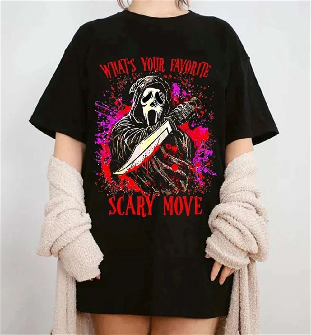 Scream Ghostface Whats Your Favorite Scary Movie Halloween T-shirt