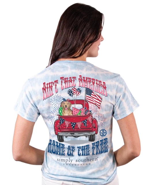 Simply Southern Home Of The Free Usa Tie Dye T Shirt