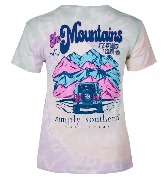 Simply Southern Womens Mountains Are Calling Short Sleeve T-shirt