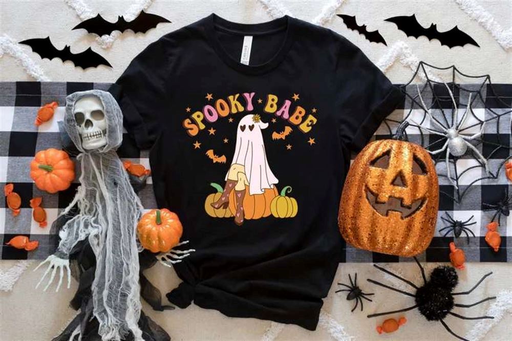 Spooky Sexy Babe Pumpkin Halloween T-shirt