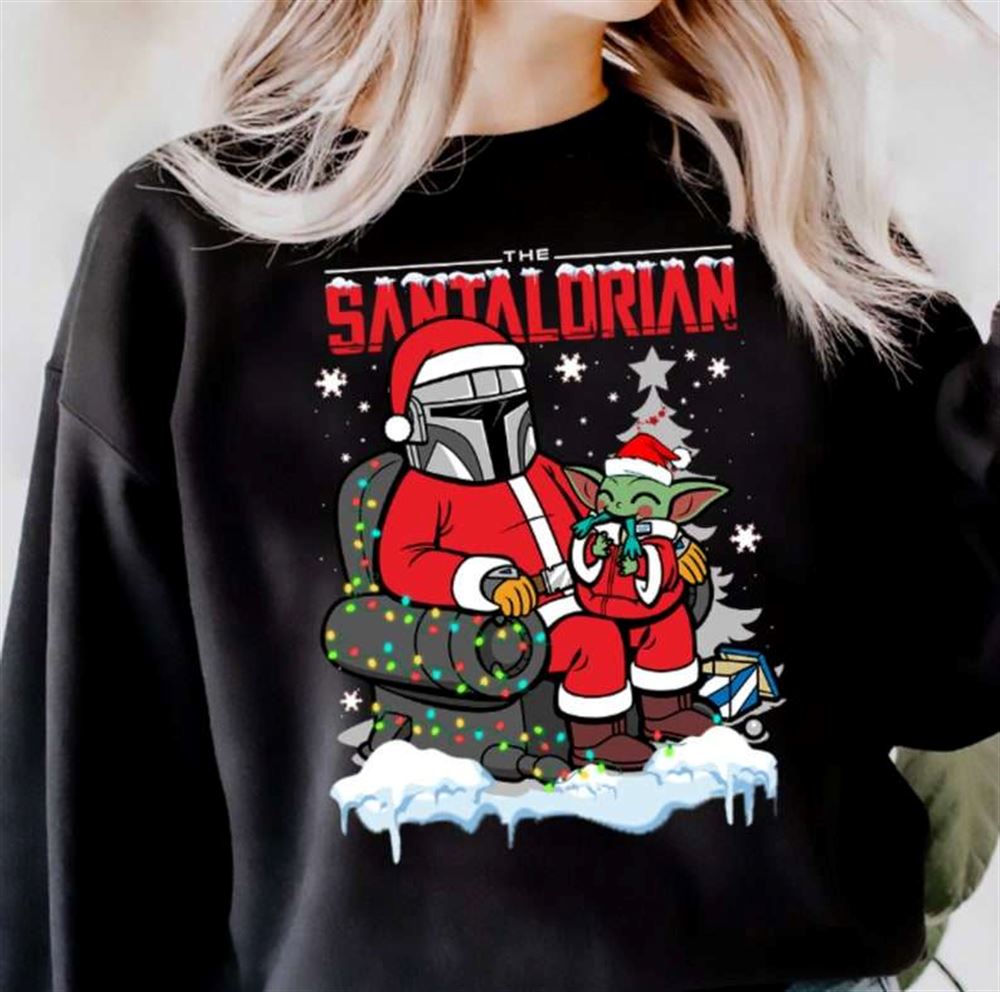 Star Wars Christmas Shirt The Santalorian And Baby Yoda