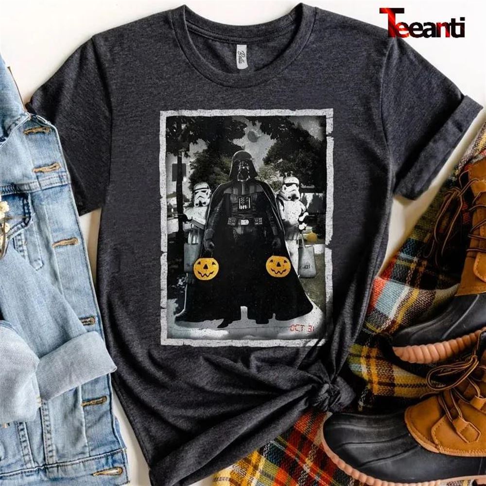 Star Wars Darth Vader Trick Or Treat With Stormtroopers Halloween T-shirt