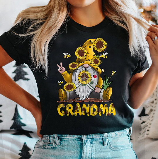 Sunflower Hippie Gnome Dark Classic T Shirt