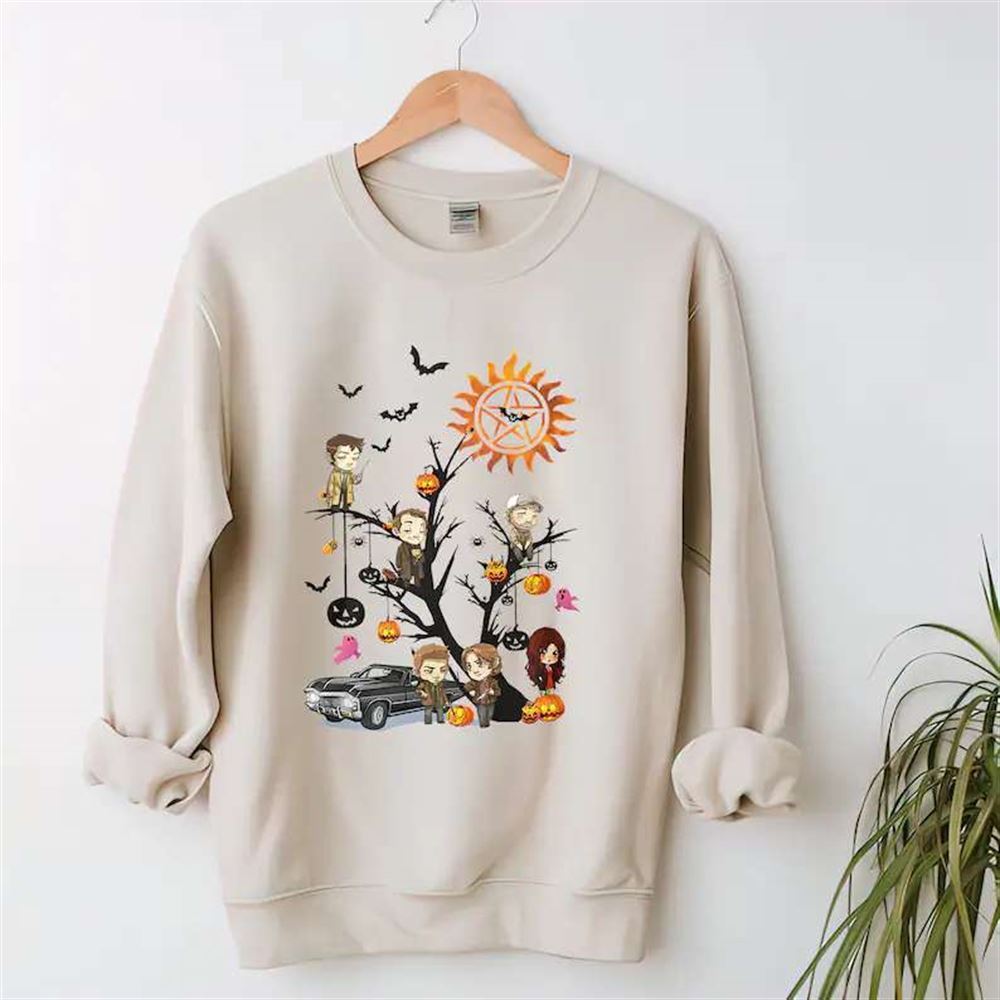 Supernatural Tree Halloween Pumpkin Sweatshirt Unisex T Shirt