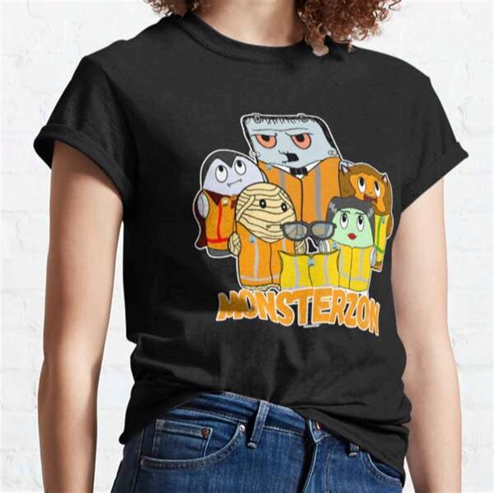Swagazon Monsters Mummy Frankenstein Dracula Monsterzon Halloween Costume T-shirt