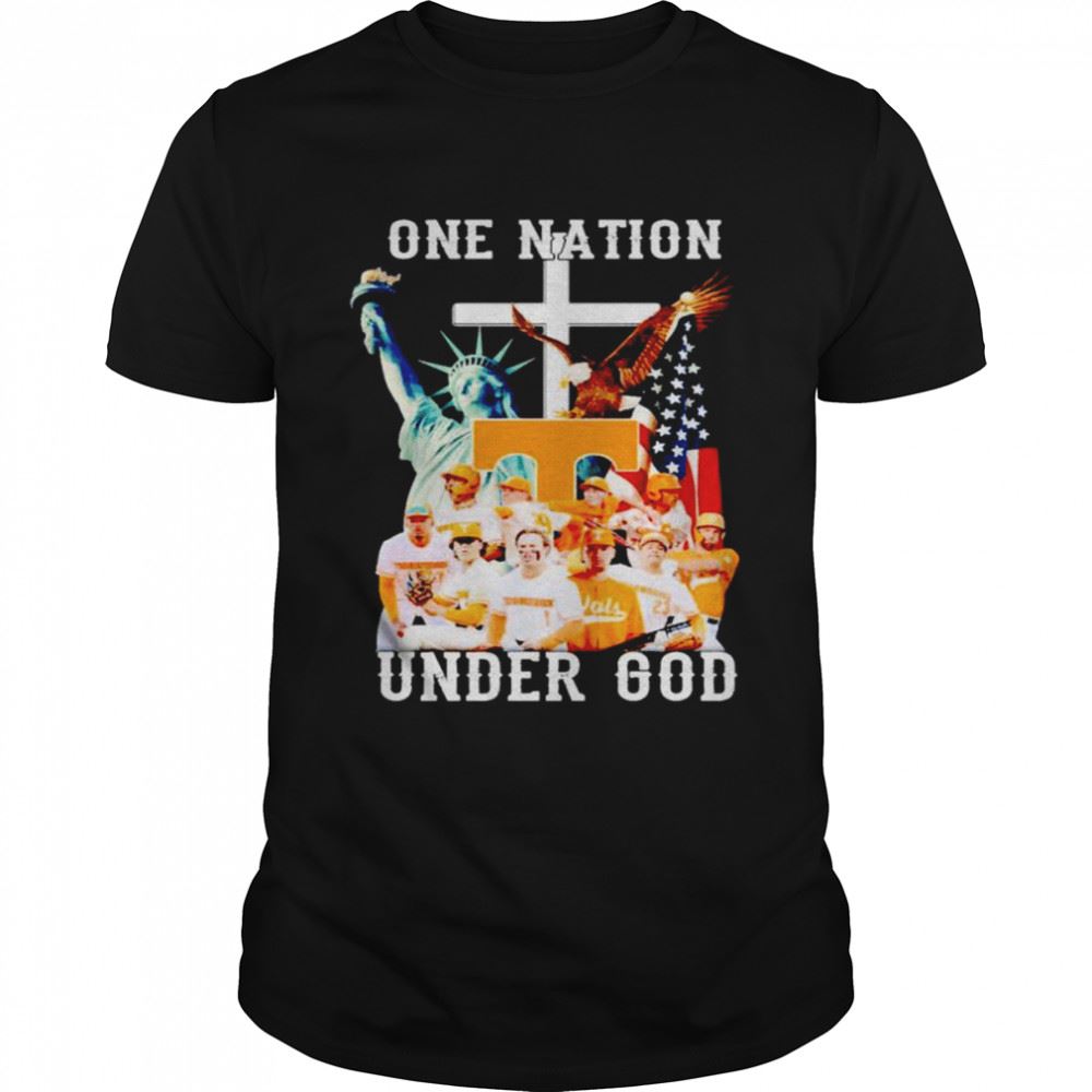 Tennessee Volunteers Baseball One Nation Under God Shirt