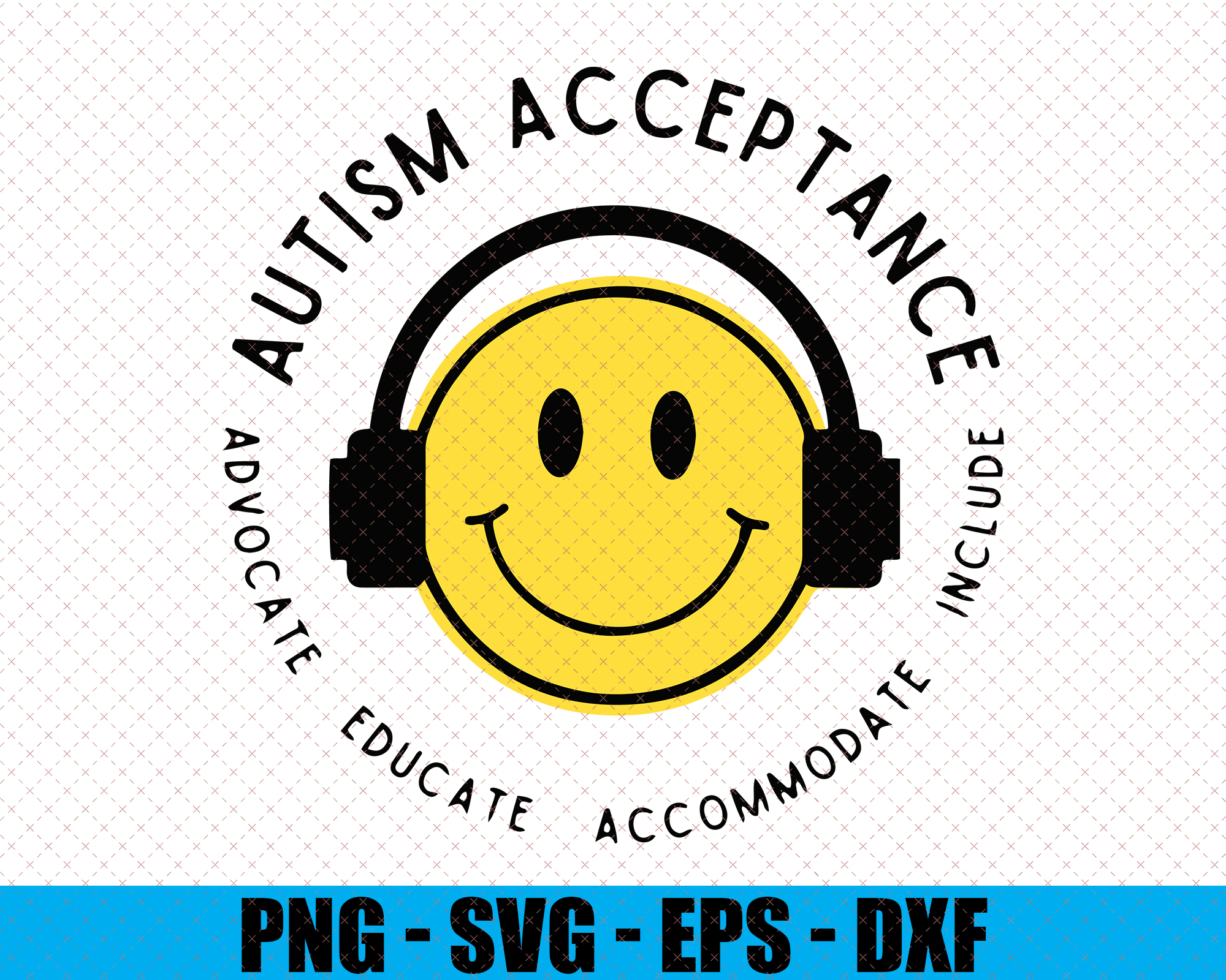 Autism Awareness Acceptance Shirt Retro Smile Face