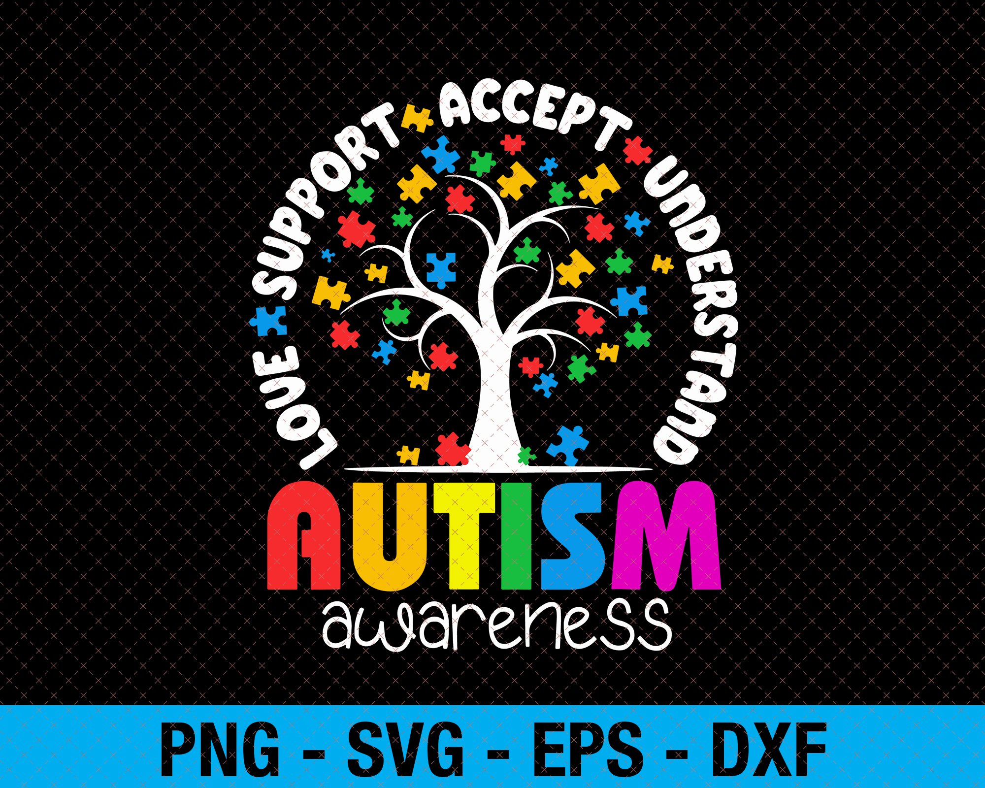 Autism Shirt Love Accept Support Autistic Autism Awareness