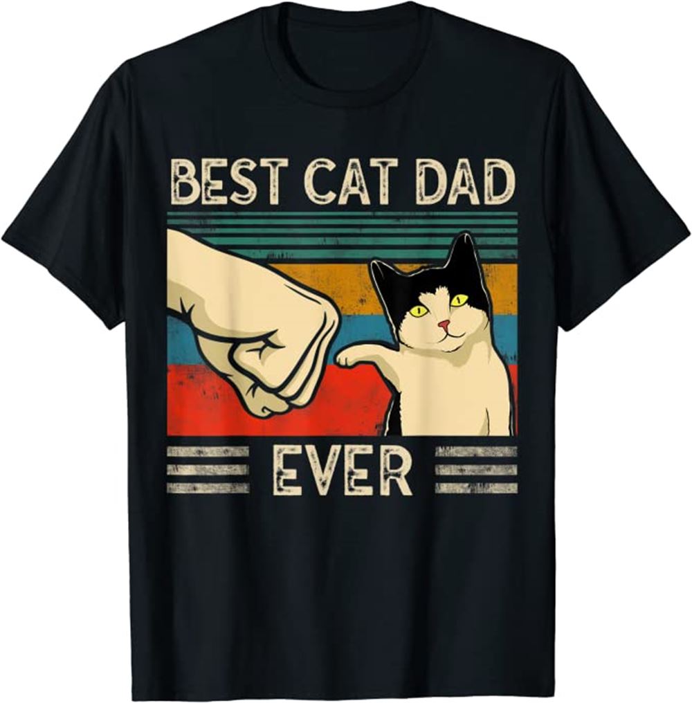 The Best Dad Cat Of All Time Funny Cat Daddy T-shirt T-shirt Casual Daily Crewneck Short Sleeve Graphic Basic Unisex Tee