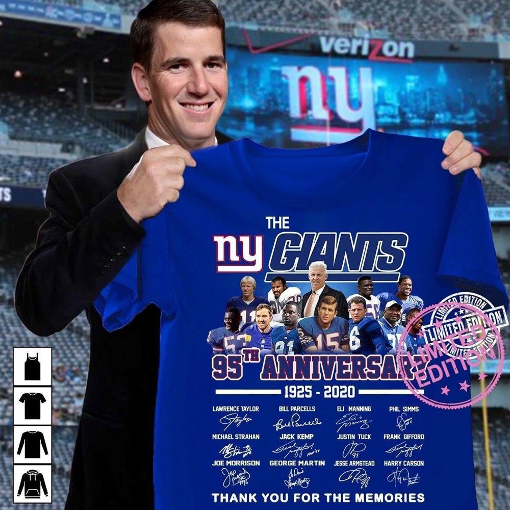 The Ny Giants 95th Anniversary 1925-2020 Signature Shirt