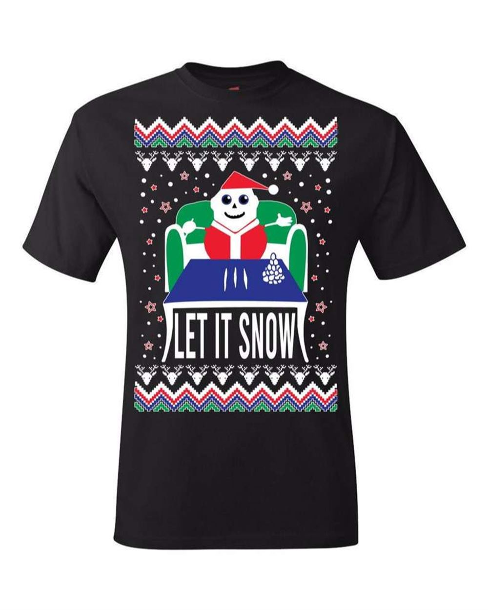 Ugly Christmas T Shirt Let It Snow