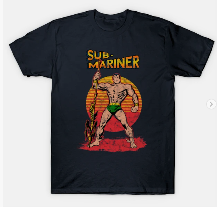 Vintage Namor Sunset T-shirt Sub Mariner T-shirt