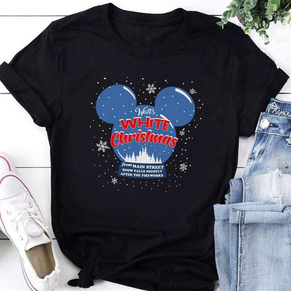 Walts White Christmas Disney T Shirt