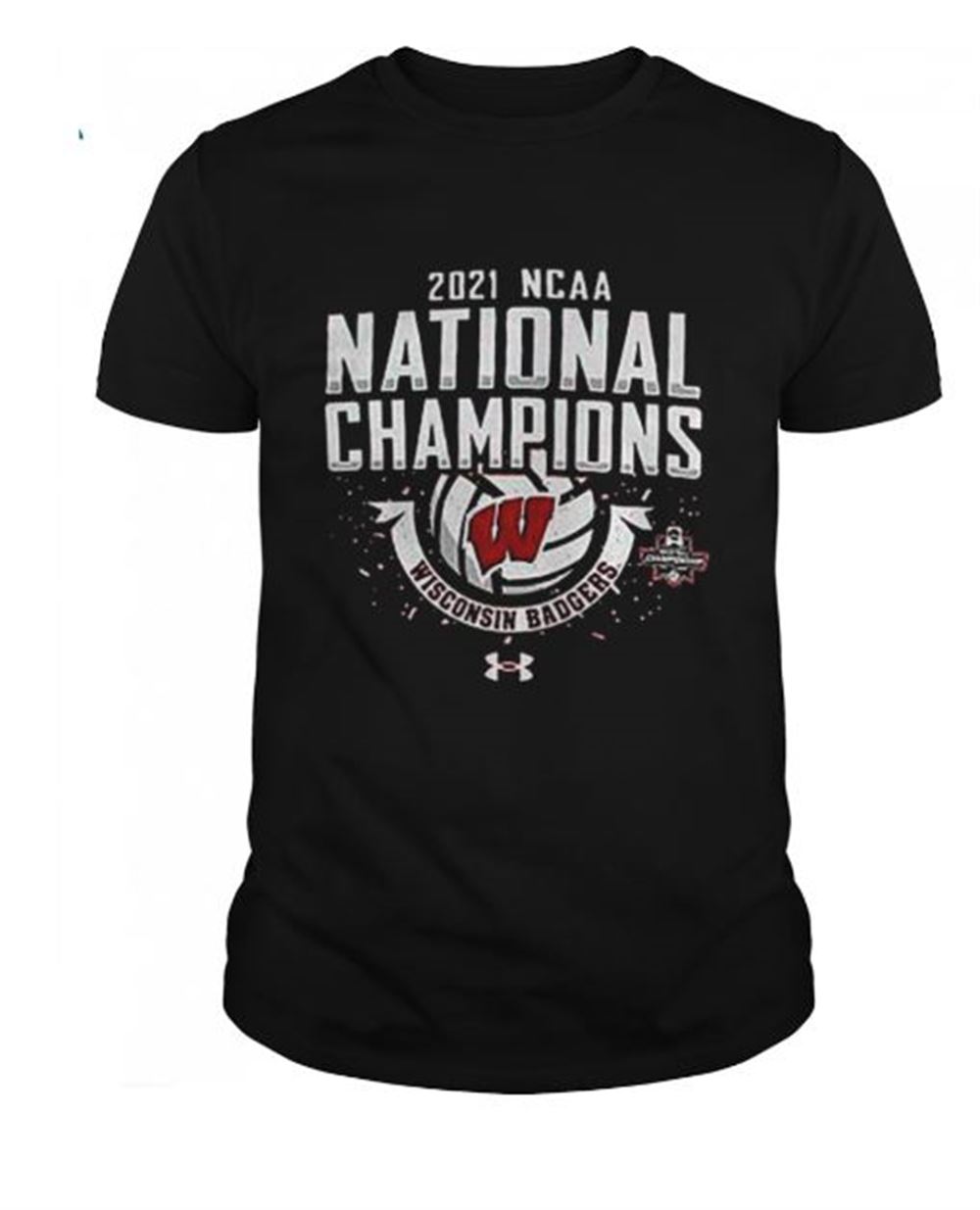 Wisconsin Badgers Under Armour Red 2021 Volleyball National Champions Shirt