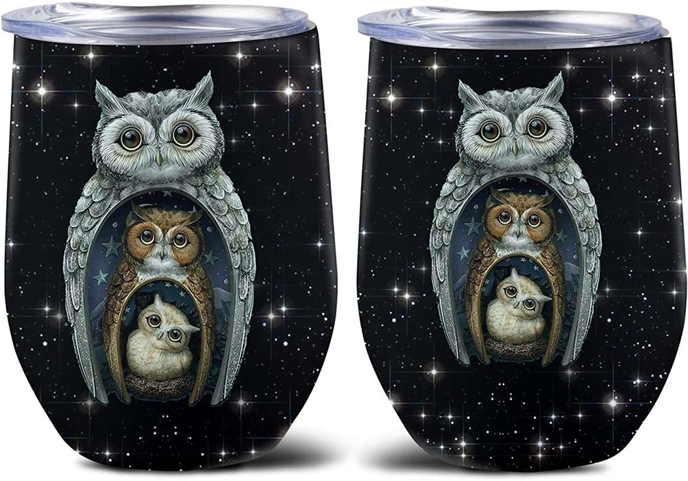 12oz Owl Tumbler Owl Gifts For Women Tumbler With Lid Owl Gifts For Women Female Her And Owl Lovers