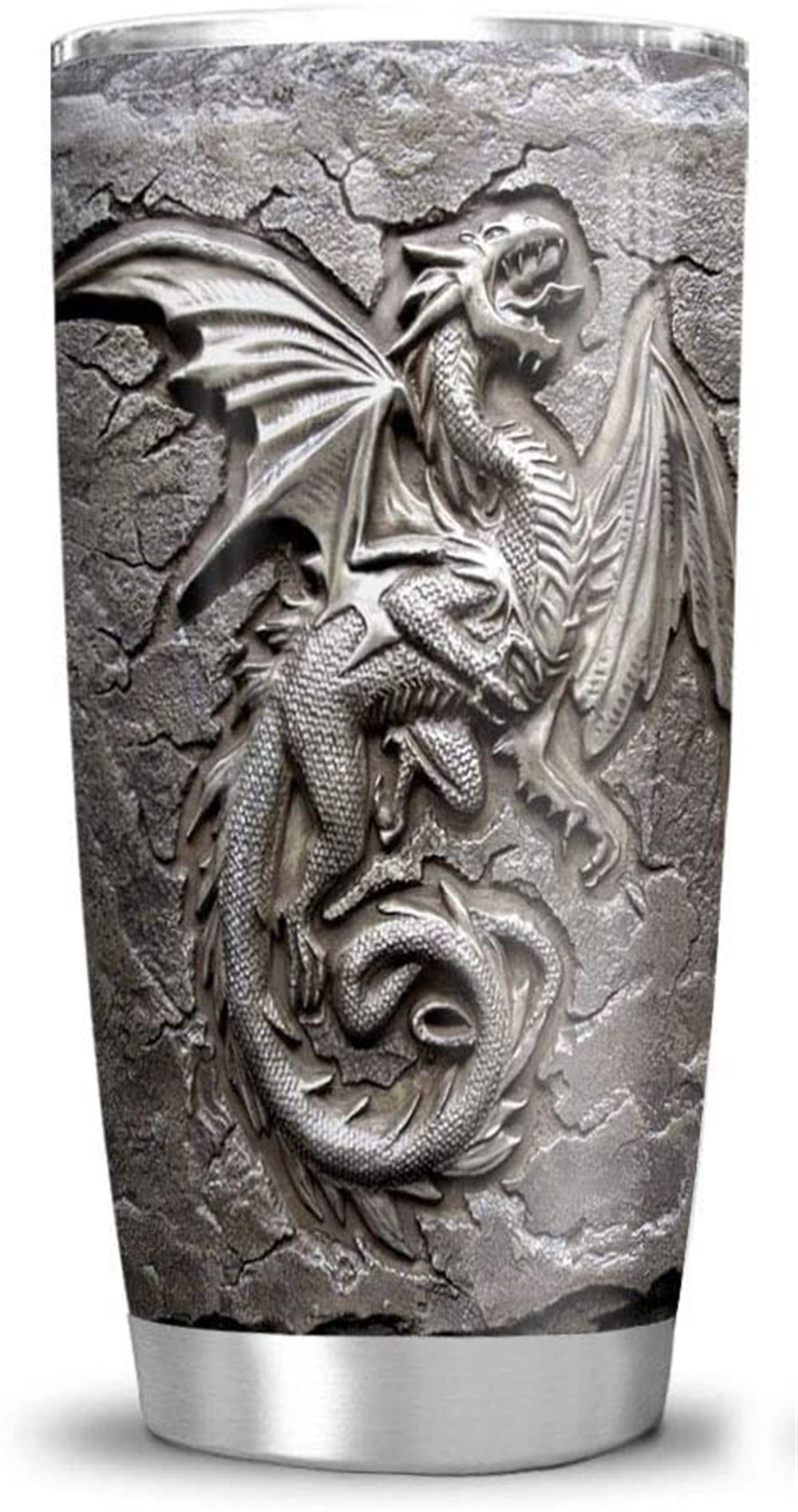 20 Oz Tumbler 20oz Printed Dragon Fossil Dragon Lover Viking Celtic Tumbler Cup With Lid Doubl Wall