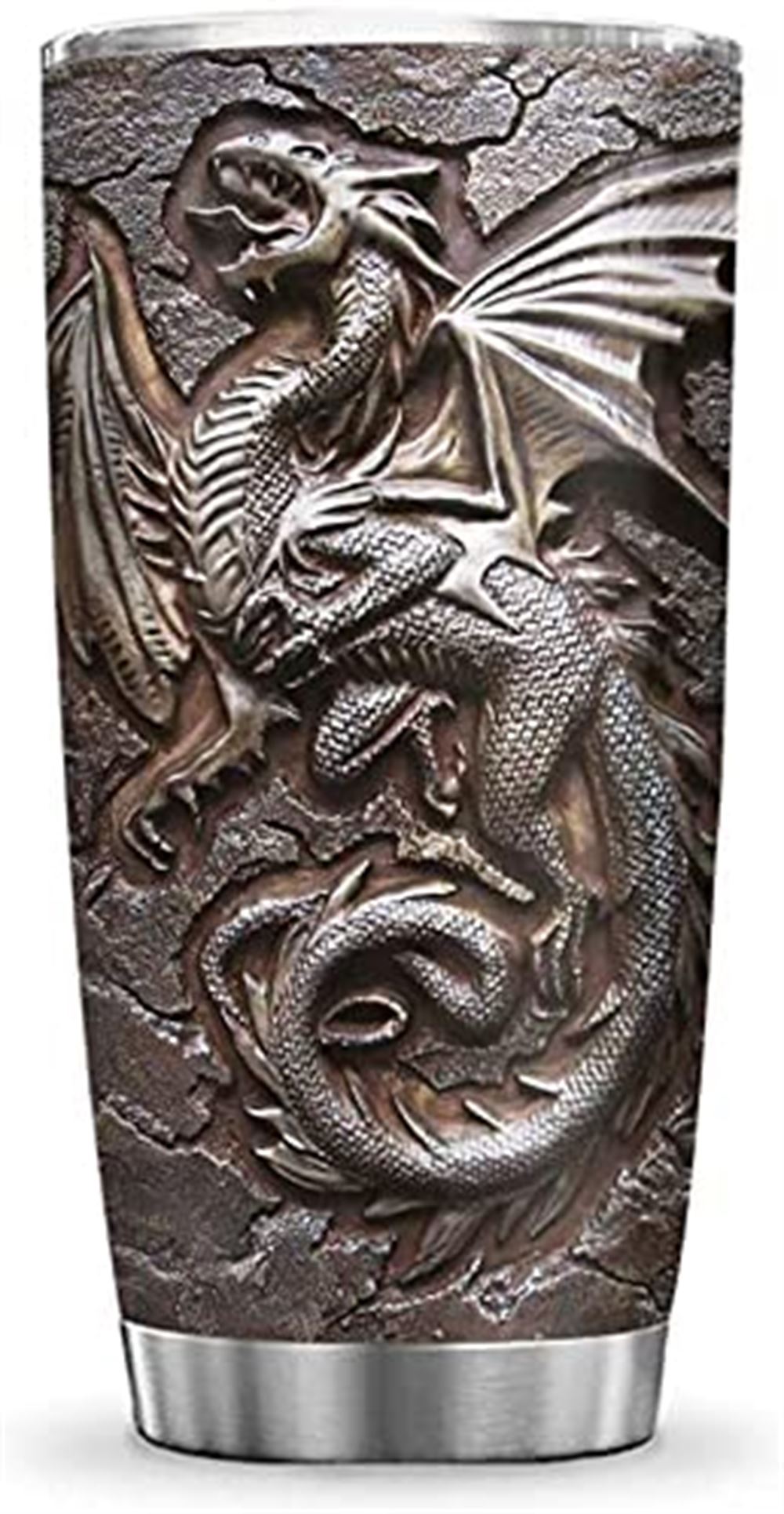 20 Oz Tumbler 20oz Printed Mythical Dragon Fossil Viking Celtic Dragon Lover Tumbler Cup With Lid Do