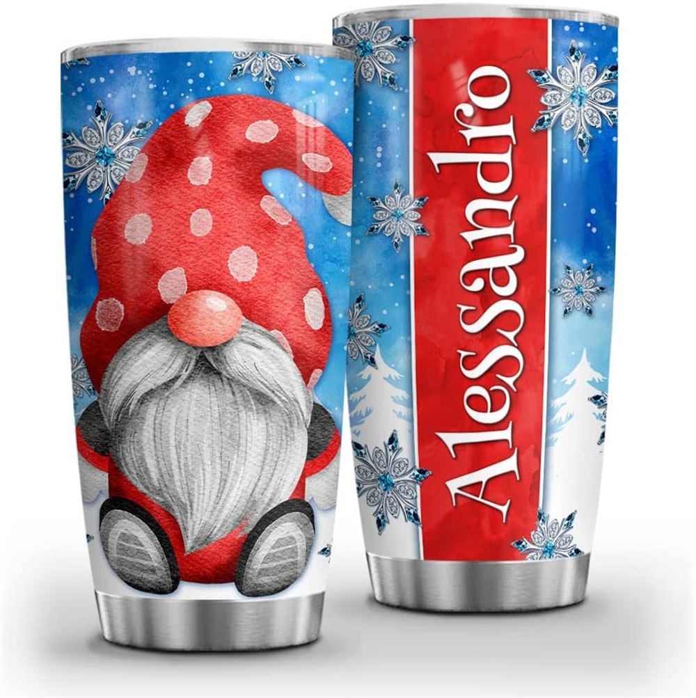 20 Oz Tumbler Personalized Gnome Christmas Tumbler Cup With Lid 20oz 30oz Stainless Steel Double Wal