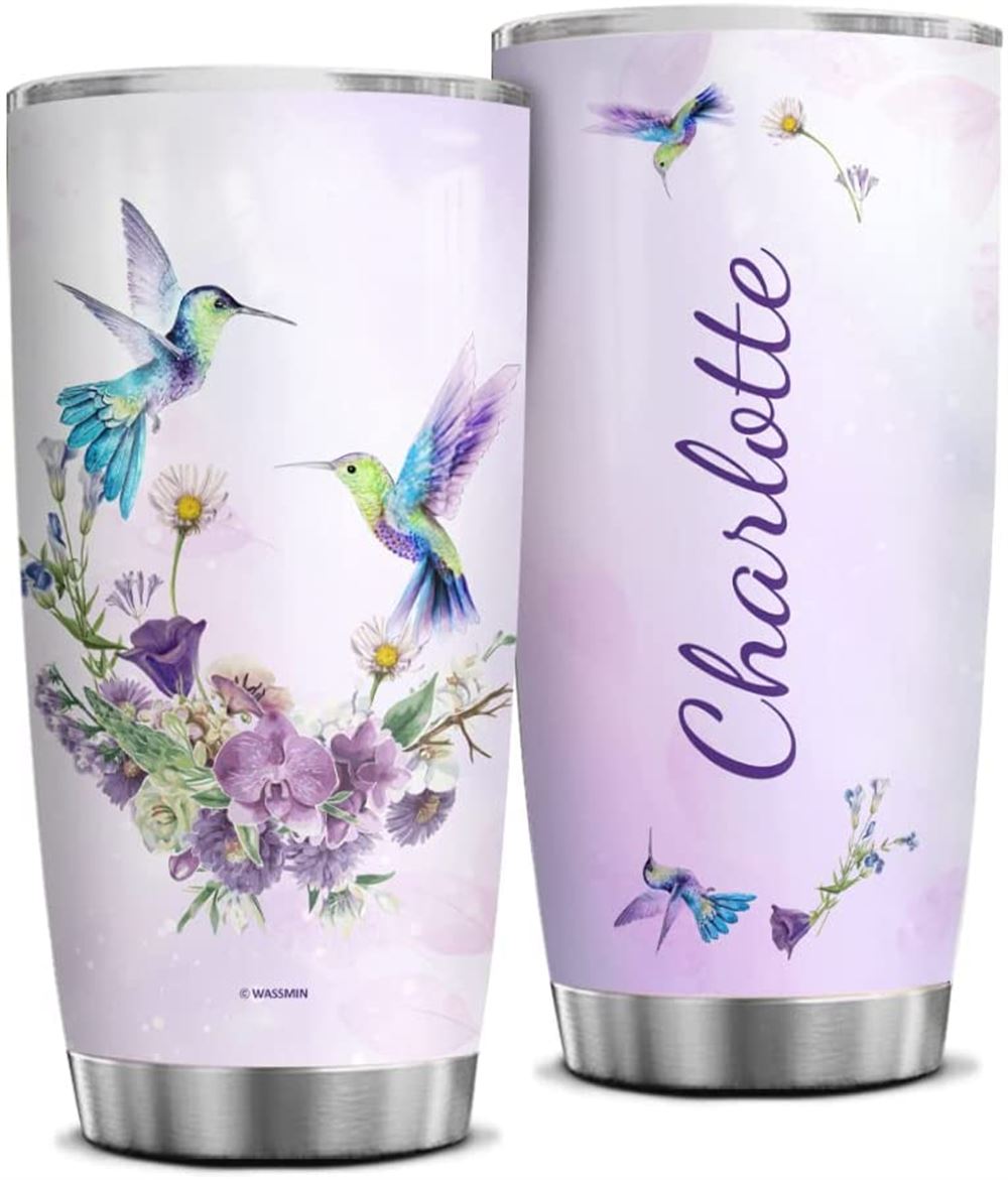 20 Oz Tumbler Personalized Hummingbird Tumbler Cup With Lid 20oz 30oz Custom Name Humming Bird Stain