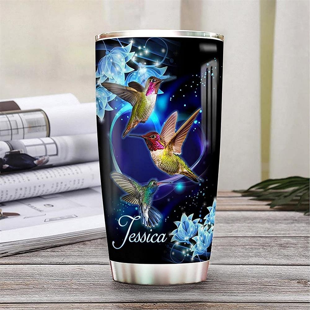 20 Oz Tumbler Personalized Stainless Steel Tumblers 20oz 30oz With Lid - Advice Of An Hummingbird Tu