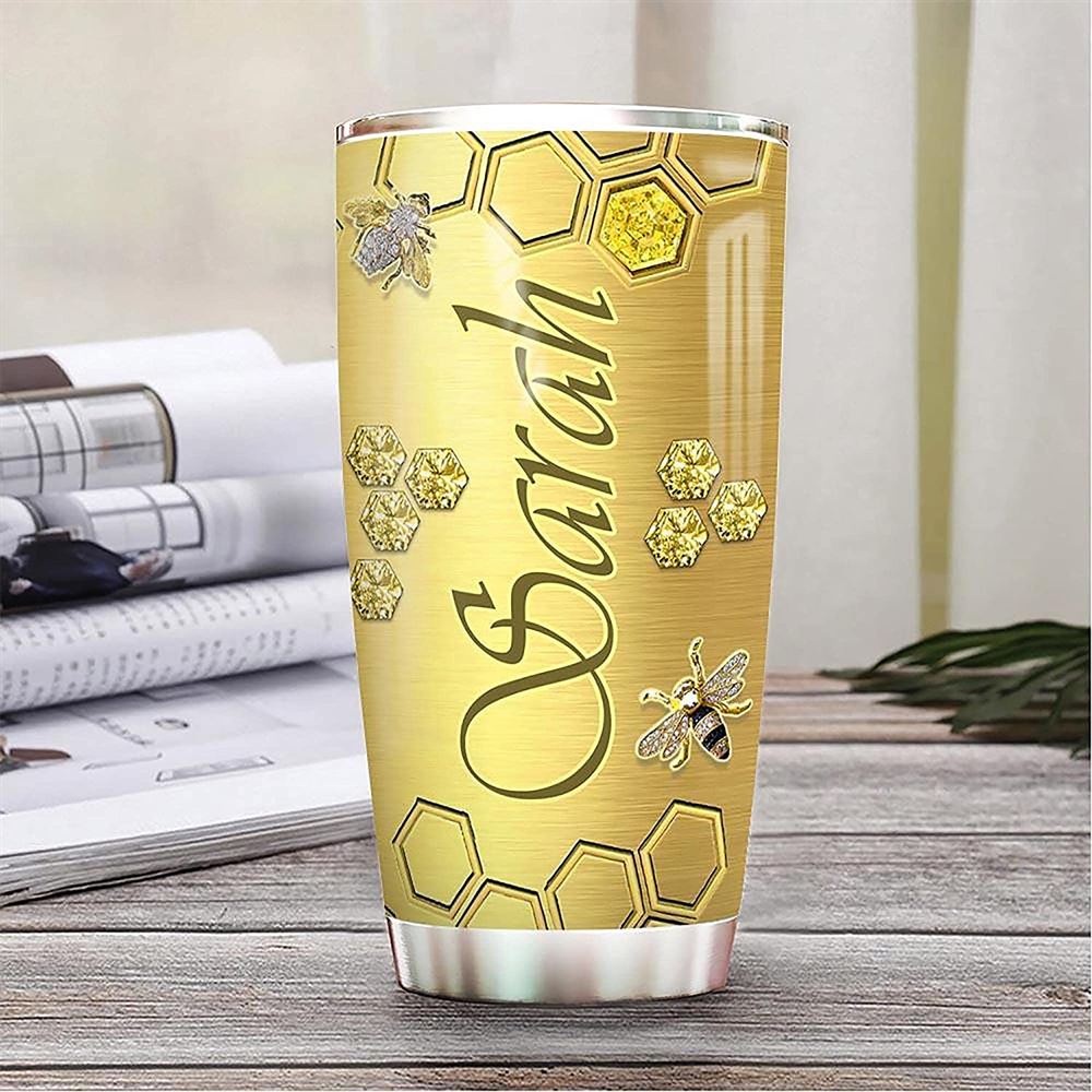 20 Oz Tumbler Personalized Stainless Steel Tumblers 20oz 30oz With Lid - Queen Bee Tumbler Cup With