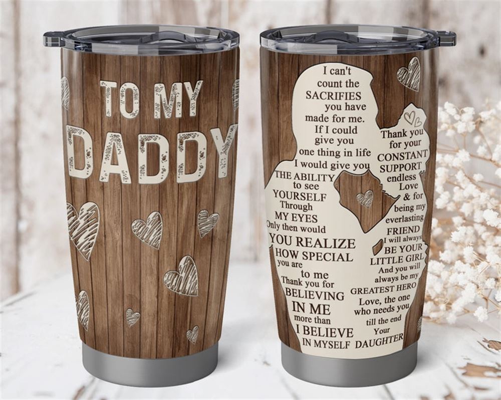 20 Oz Tumbler To My Daddy Gifts From Daughter Retro Daughter Dad Tumbler Fathers Day Gifts Birthday