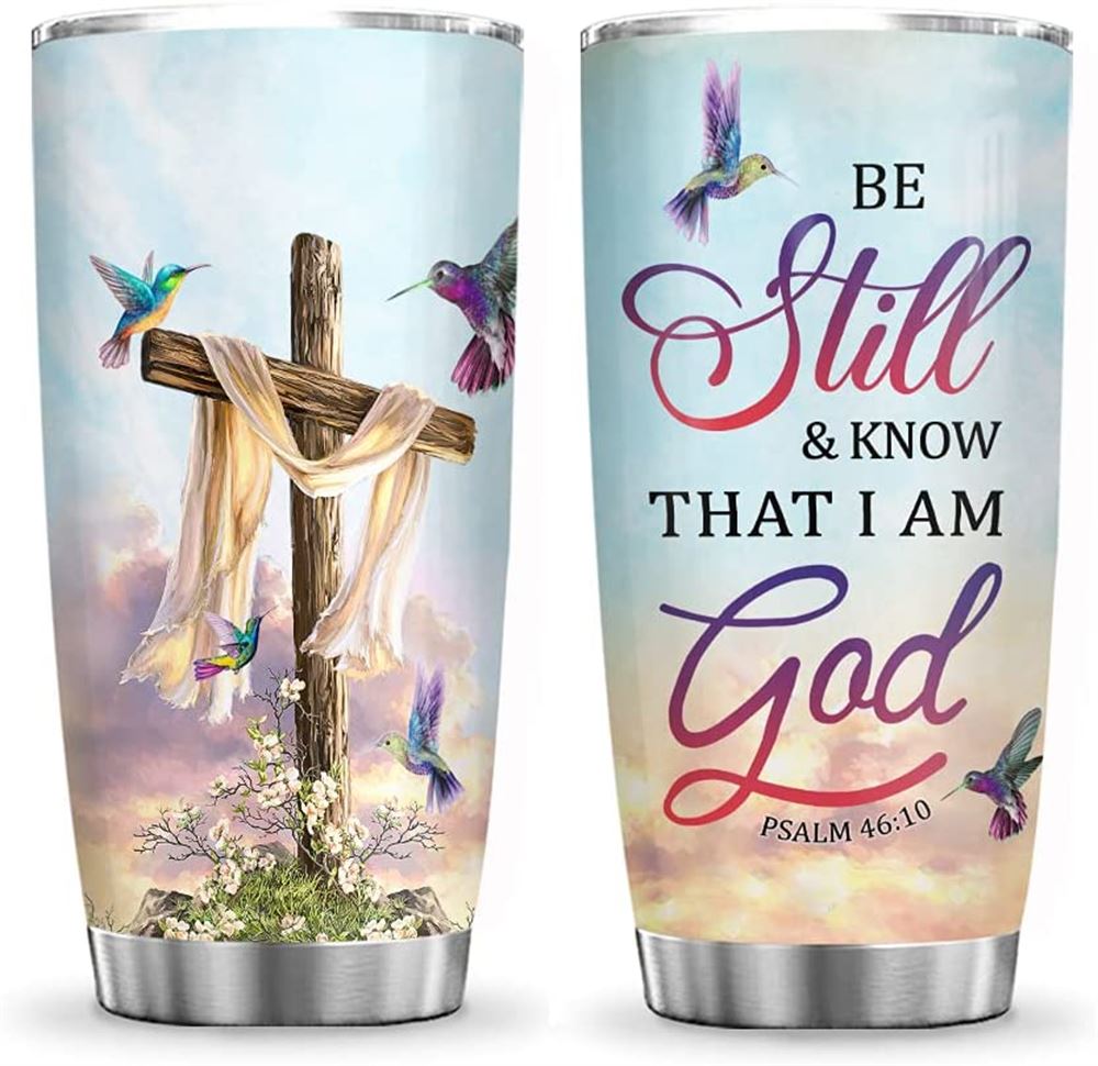 20oz Hummingbird Faith I Am God Hummingbird Lovers Hummingbird Inspiration Tumbler Cup With Lid Doub