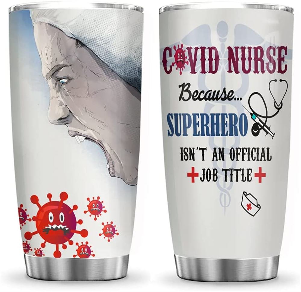 20oz Nurse Superhero Nurse Nurse Inspiration Tumbler Cup With Lid Double Wall Vacuum Thermos Insulat