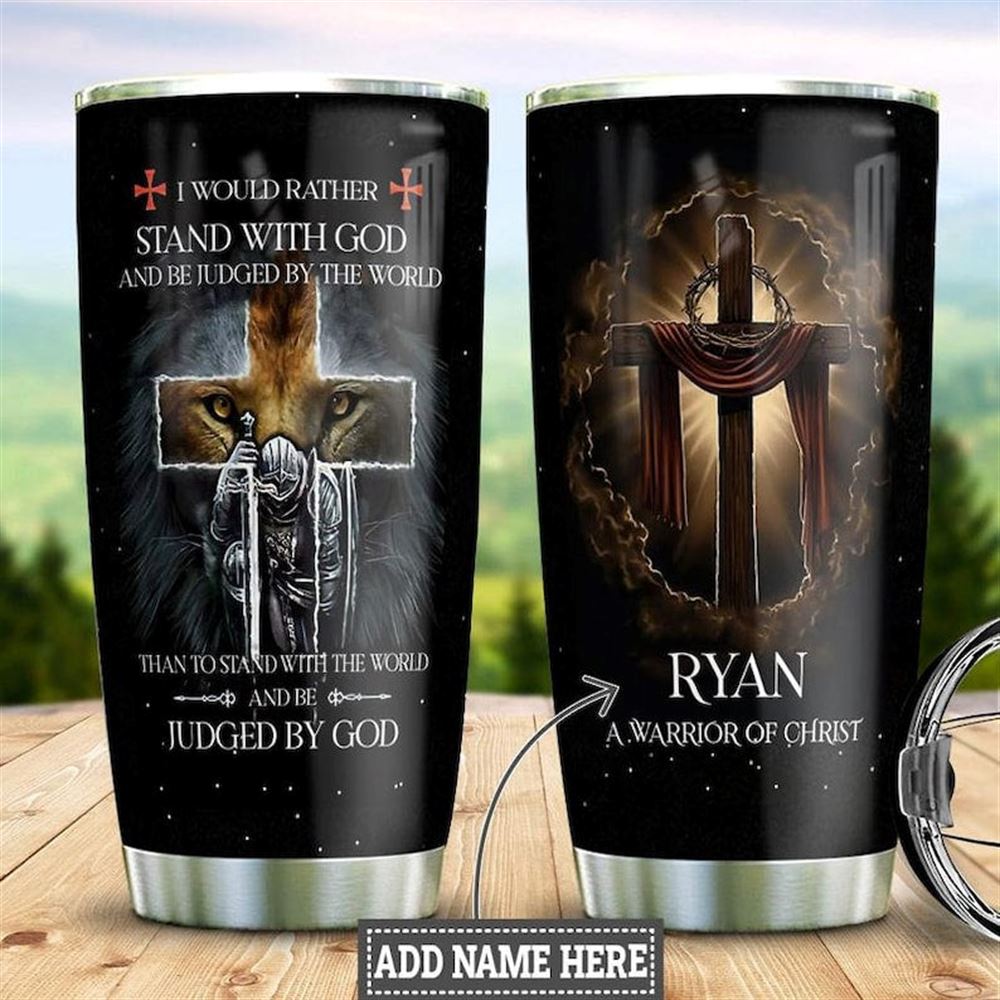 A Warrior Of God Personalized Tumbler God Tumbler Jesus Tumbler Christian Cross Tumbler