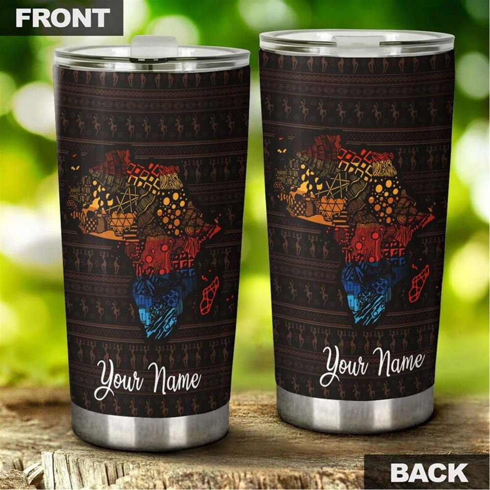 African Map Tribe Style Personalized Tumbler-african Tumbler -birthday Gift Christmas Gift For Afric