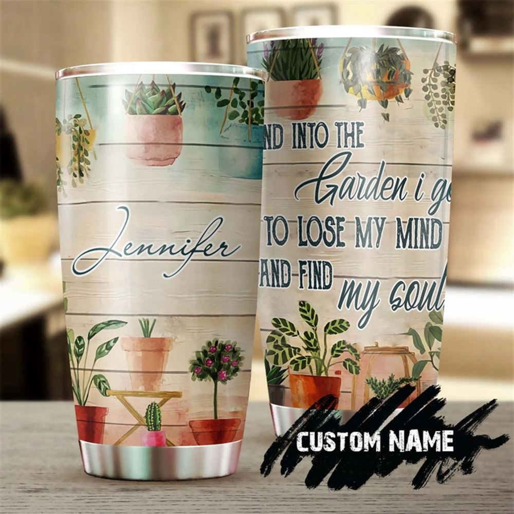 And Into The Garden I Go Personalized Tumbler -gardening Tumbler - Gardener Gift - Gift For Her - Ga