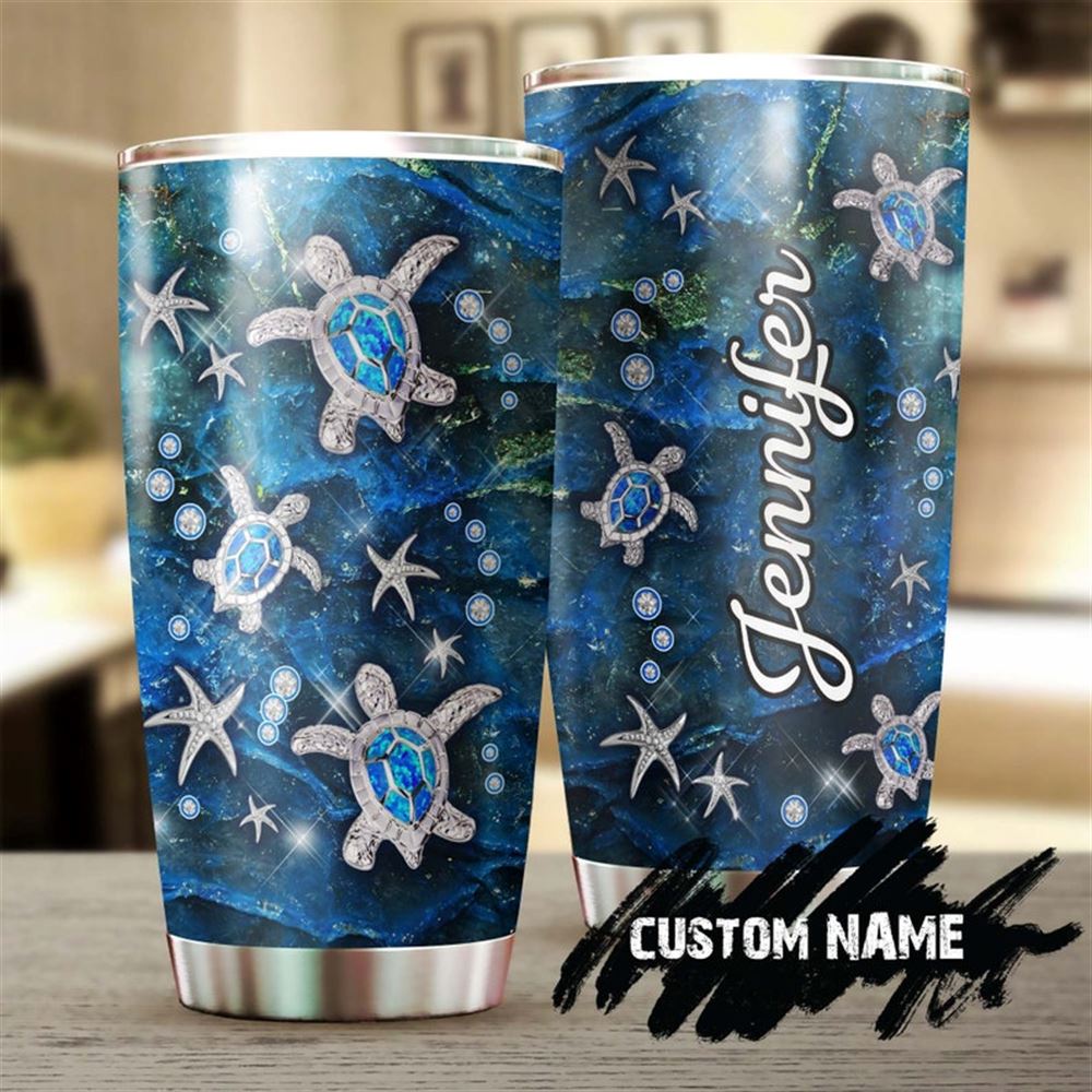 Baby Sea Turtle Jewelry Style Personalized Tumbler-turtle Present-unique Tumbler-birthday Christmas