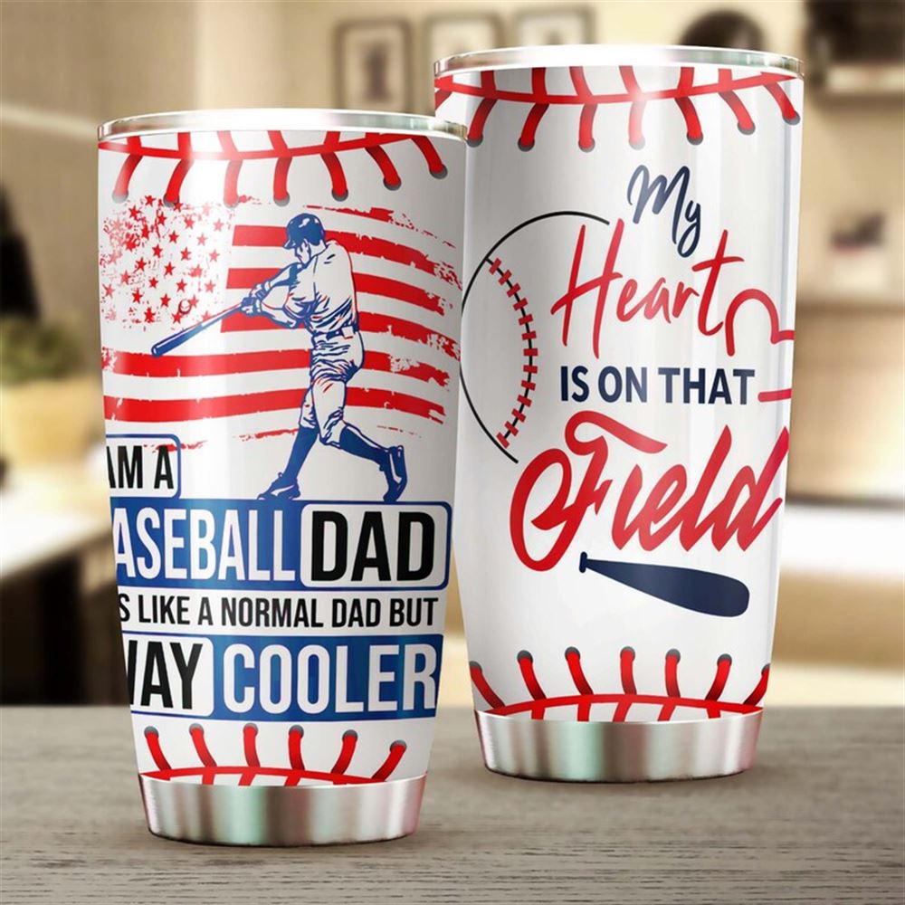 Baseball Dad Much Cooler Tumbler-birthday Gift Christmas Gift Fathers Day Gift For Dad From Son Fro