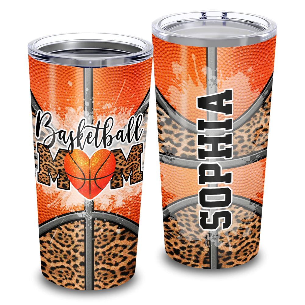 Basketball Mom Custom Name 20oz Tumbler